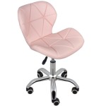 (Pink) Charles Jacobs Cushioned Swivel Office Chair